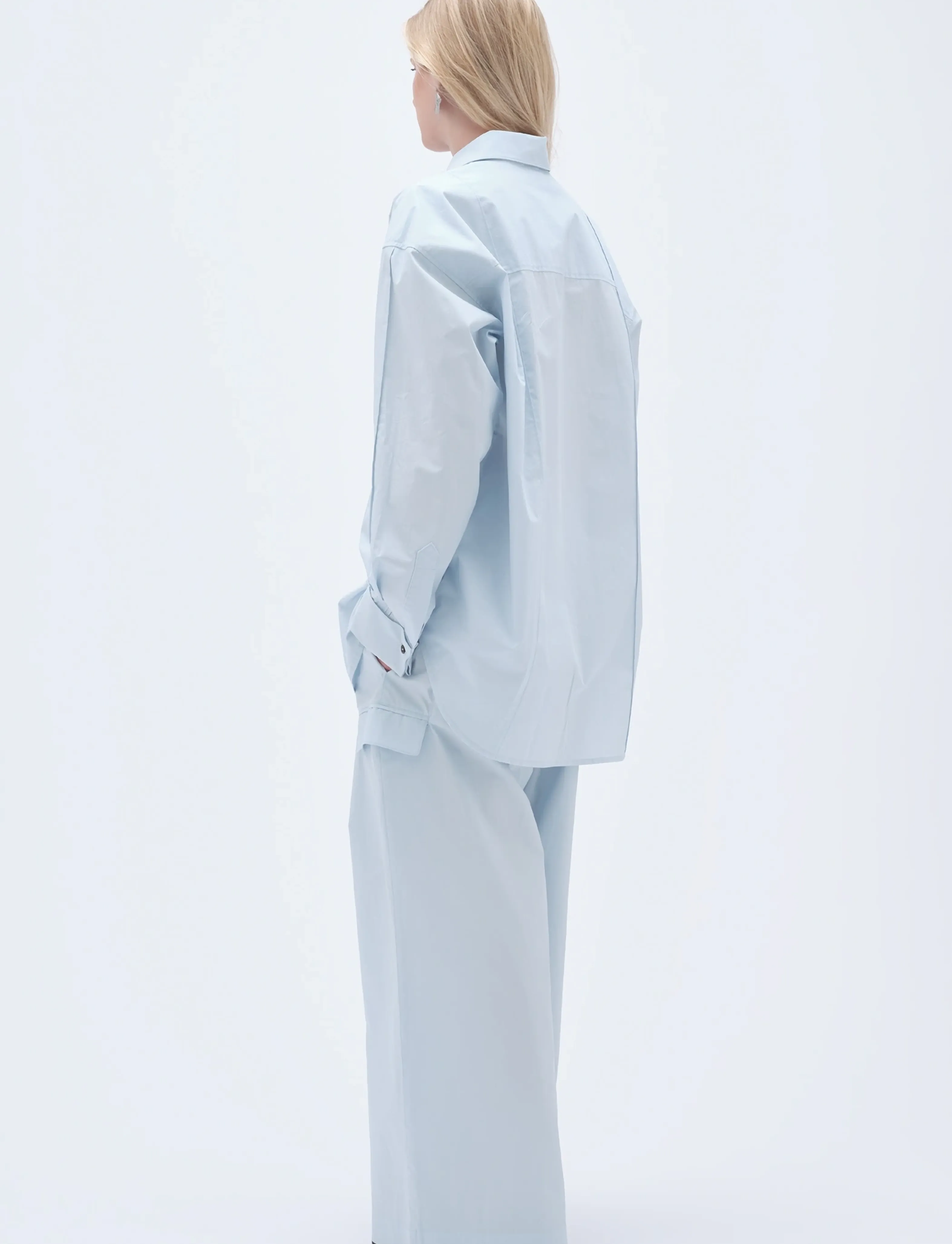 REMAIN Birger Christensen - OVERSIZE PINTUCK SHIRT - illusion blue - 3
