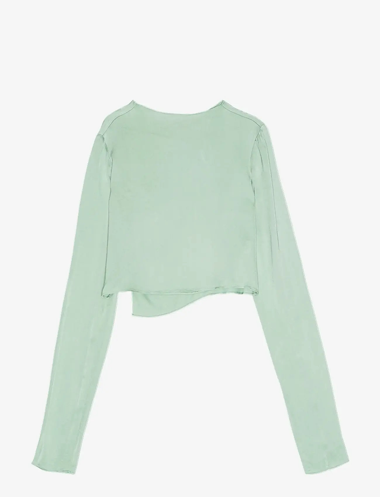 REMAIN Birger Christensen - DRAPED BACK TOP - subtle green - 1