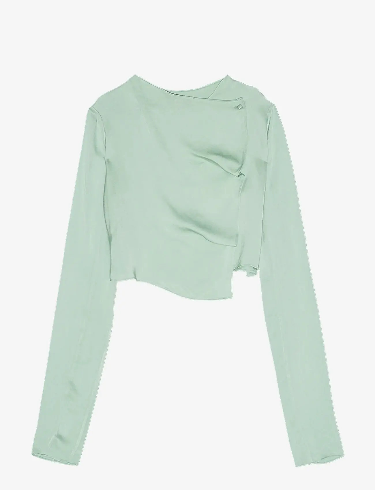 REMAIN Birger Christensen - DRAPED BACK TOP - subtle green - 2