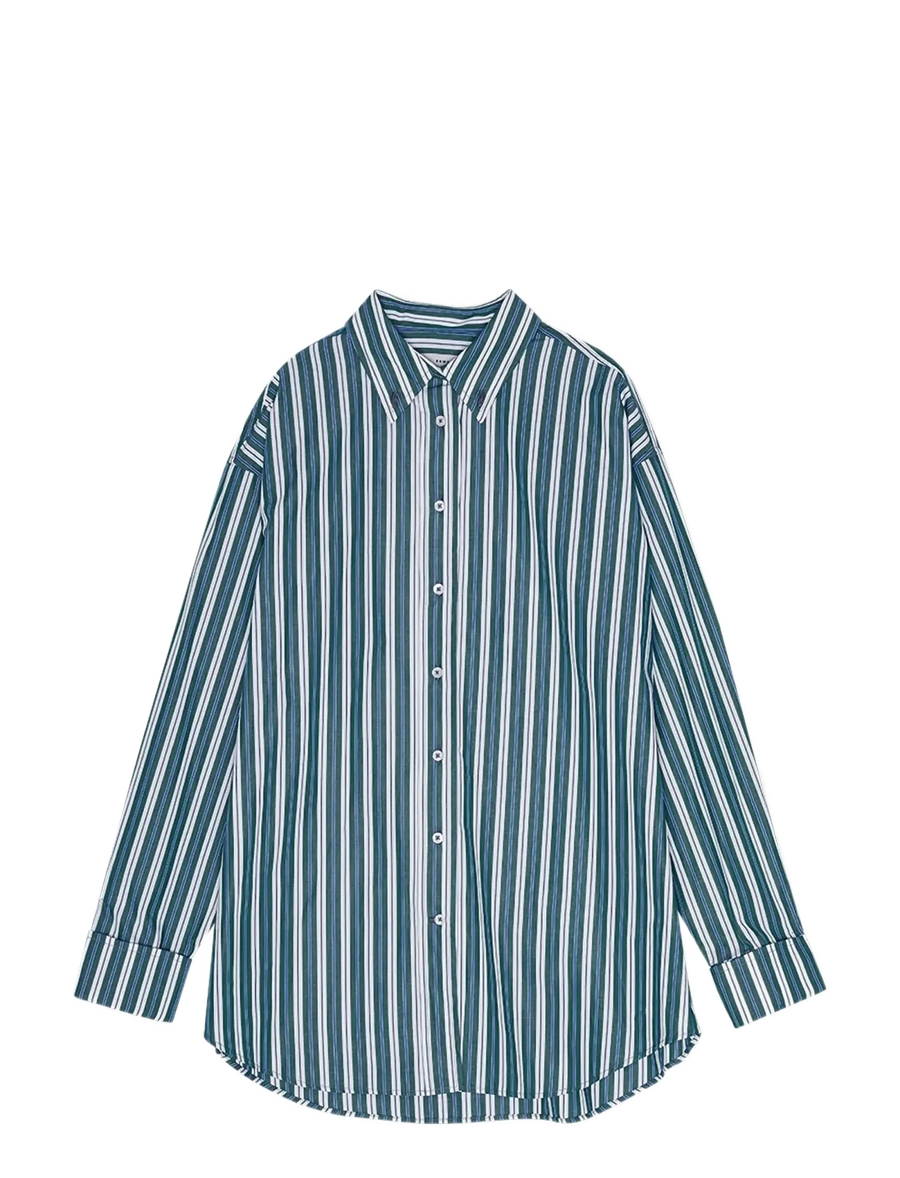 REMAIN Birger Christensen - OVERSIZE SHIRT - rain forest comb. - 1