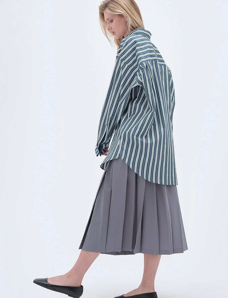 REMAIN Birger Christensen - OVERSIZE SHIRT - langärmlige hemden - rain forest comb. - 3