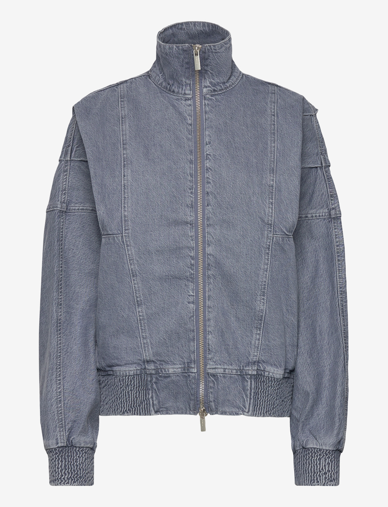 REMAIN Birger Christensen - BAT SLEEVE DENIM JACKET - lette jakker - dusty blue - 0