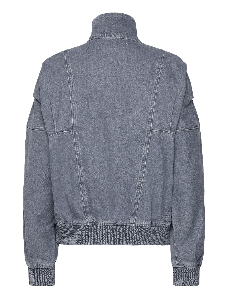REMAIN Birger Christensen - BAT SLEEVE DENIM JACKET - lette jakker - dusty blue - 1