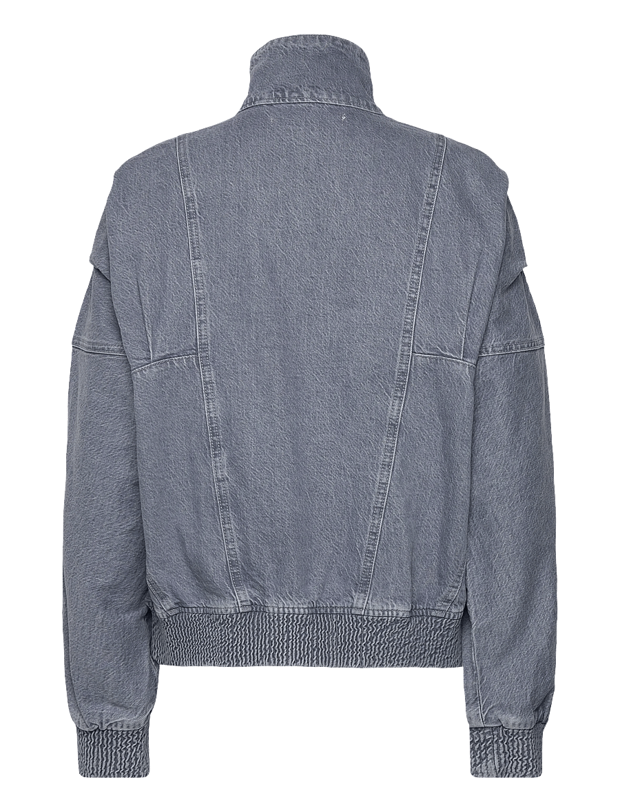 REMAIN Birger Christensen - BAT SLEEVE DENIM JACKET - lette jakker - dusty blue - 1