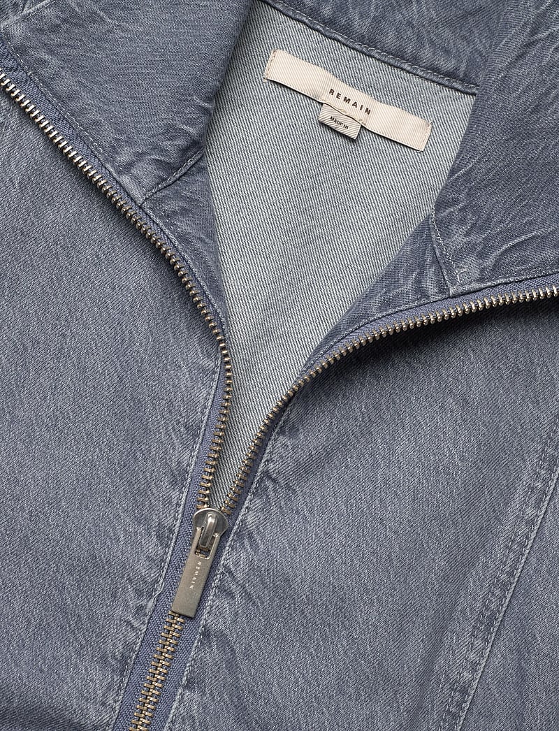 REMAIN Birger Christensen - BAT SLEEVE DENIM JACKET - lette jakker - dusty blue - 2