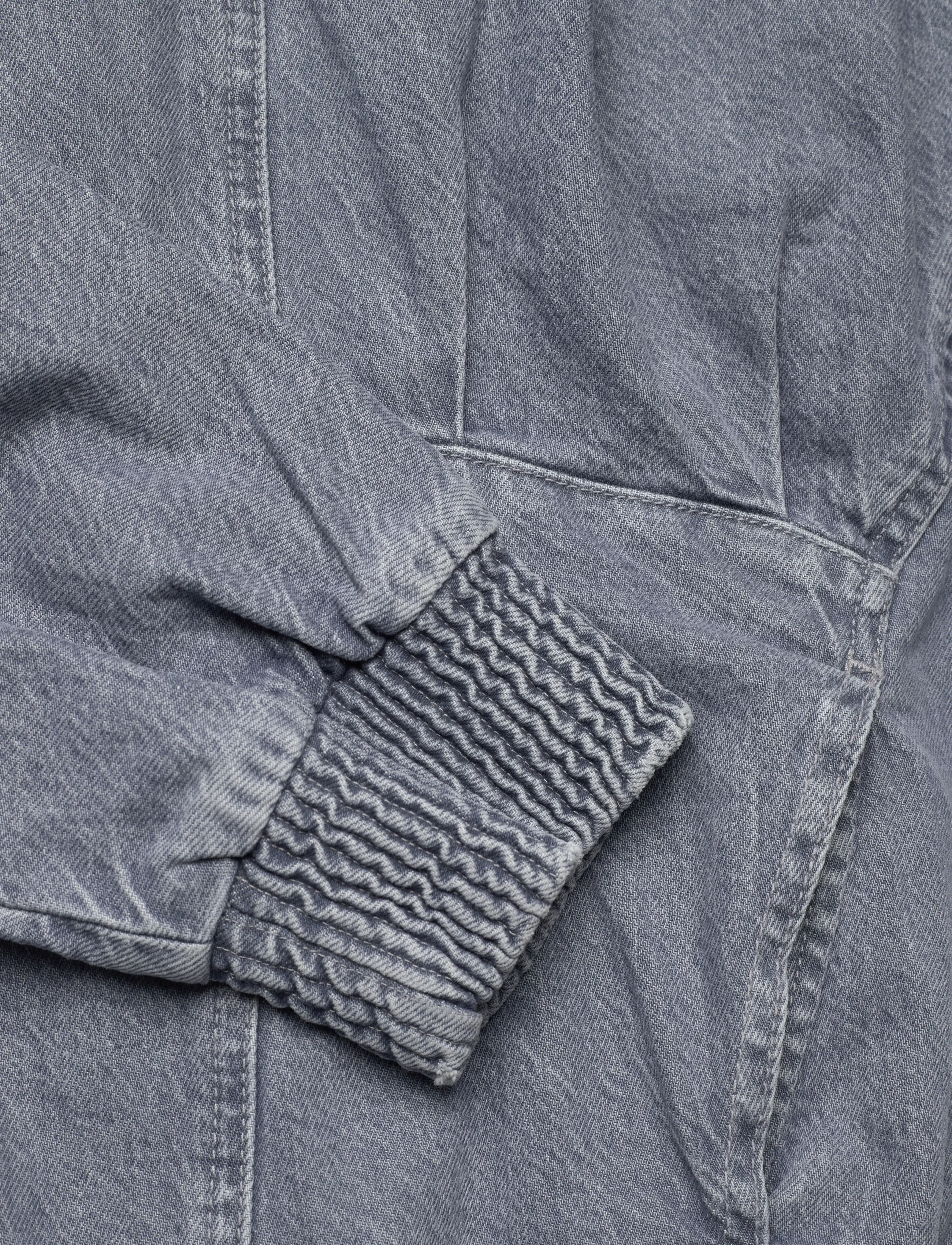 REMAIN Birger Christensen - BAT SLEEVE DENIM JACKET - lette jakker - dusty blue - 3
