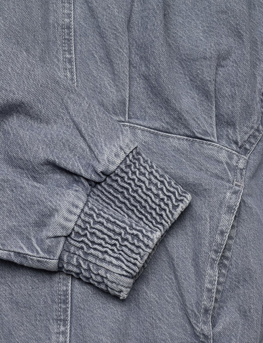 REMAIN Birger Christensen - BAT SLEEVE DENIM JACKET - lette jakker - dusty blue - 3