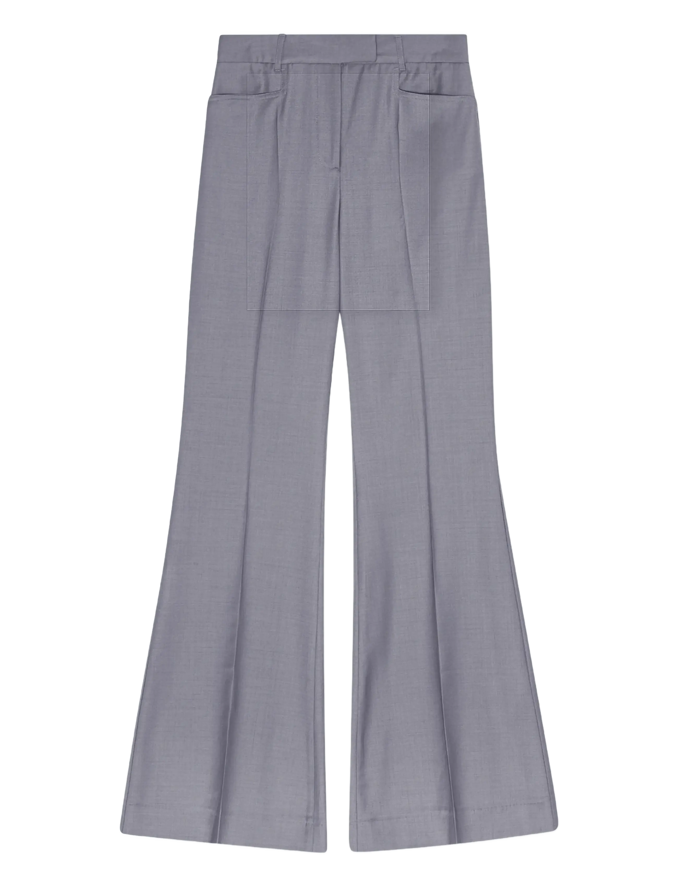 REMAIN Birger Christensen FLARED PANTS - Habitbukser - NIGHT OWL / grey