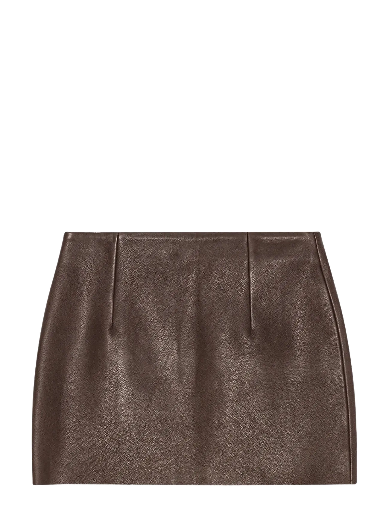 BONDED LEATHER SKIRT - CHOCOLATE CHIP