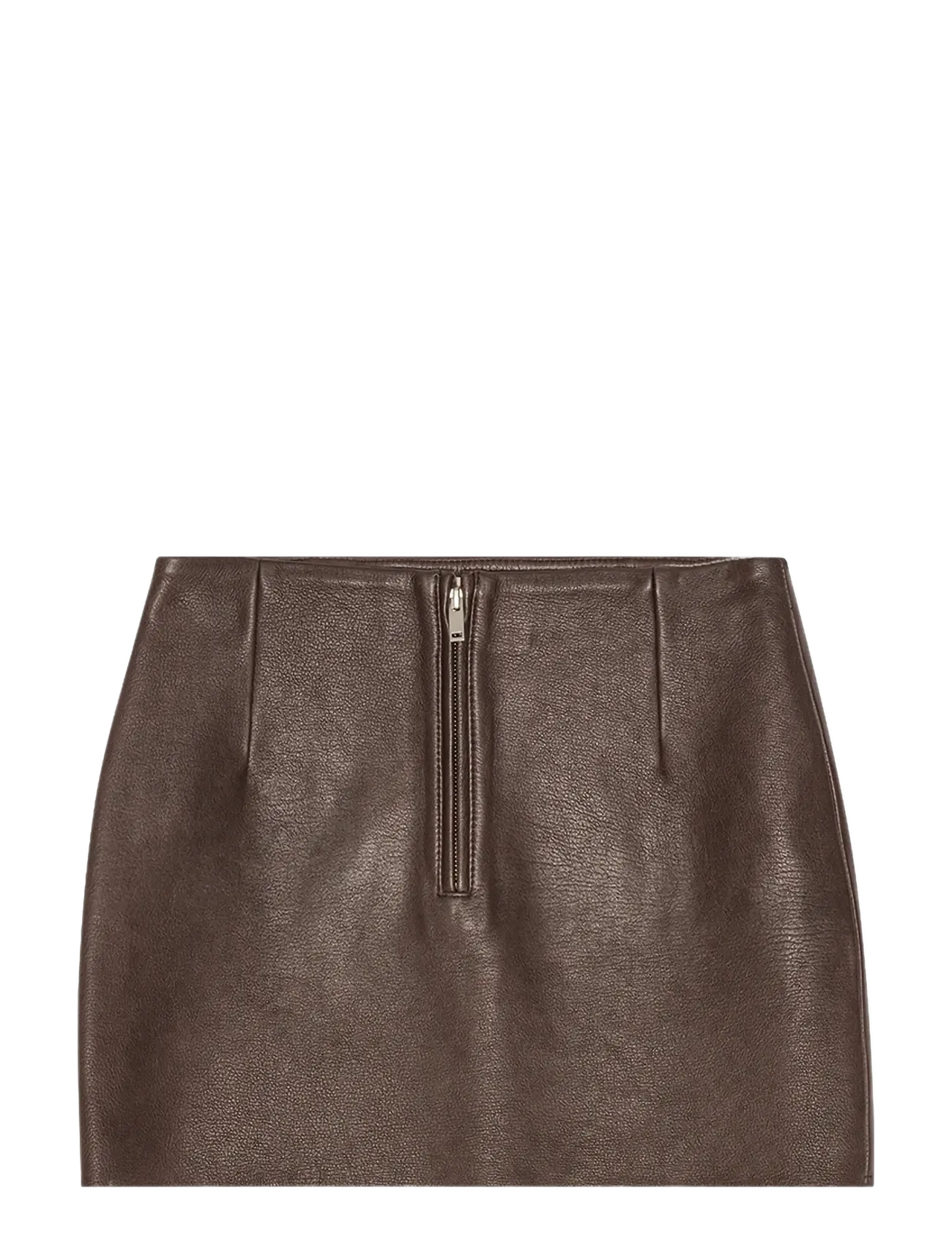 REMAIN Birger Christensen - BONDED LEATHER SKIRT - chocolate chip - 1