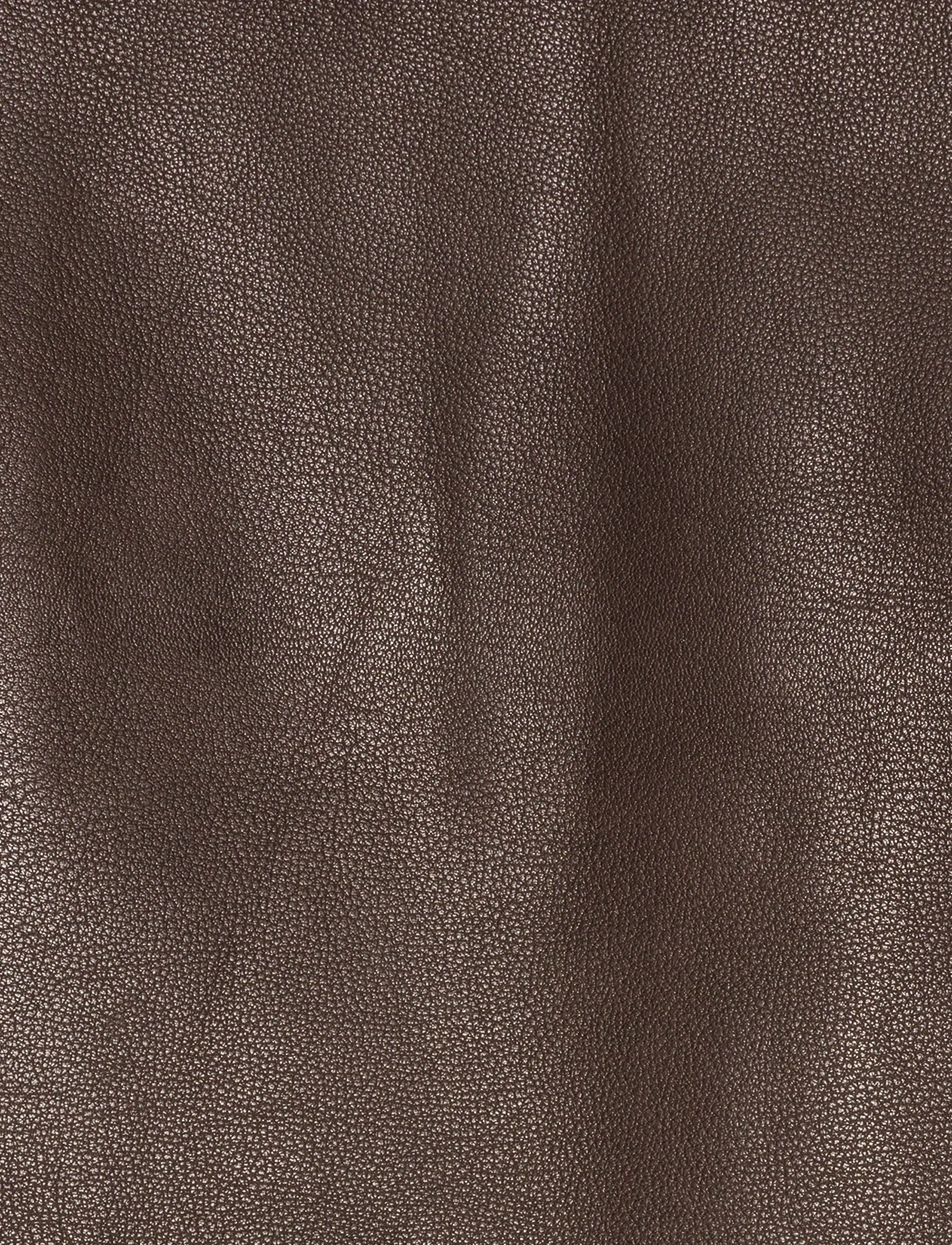 REMAIN Birger Christensen - BONDED LEATHER SKIRT - chocolate chip - 2