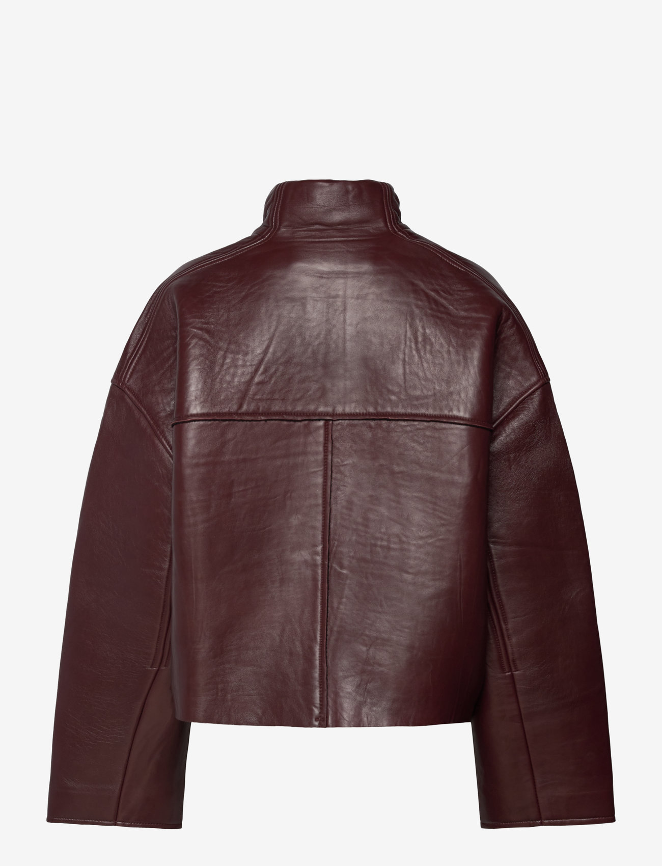 REMAIN Birger Christensen - Bonded Leather Jacket - deep mahogany - 2