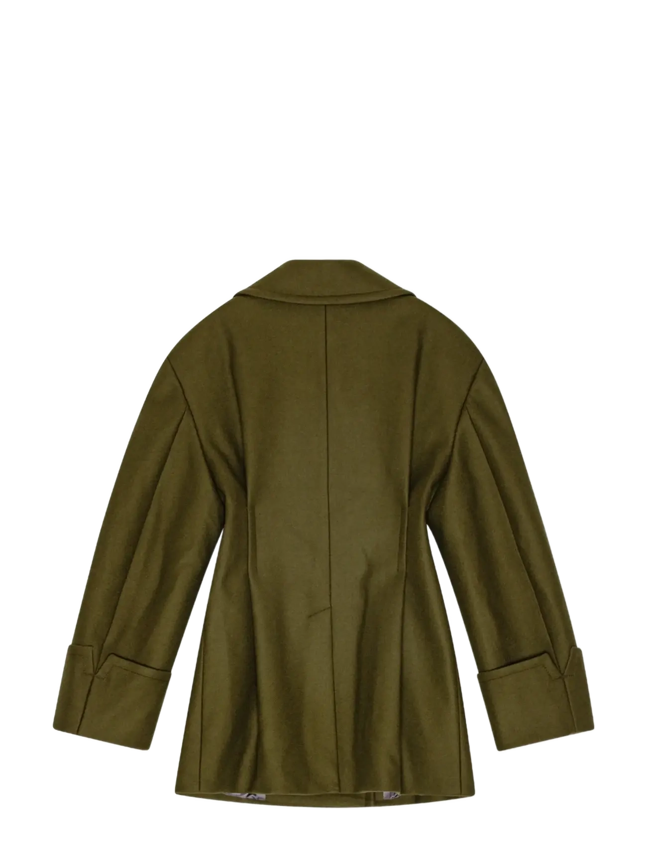 REMAIN Birger Christensen - PEACOAT WITH PLEATS - vinterjackor - dark olive - 2