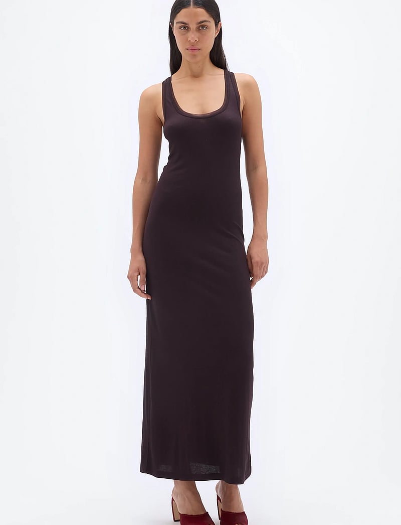 REMAIN Birger Christensen - MESH TRIM DRESS - etuikleider - sassafras - 0