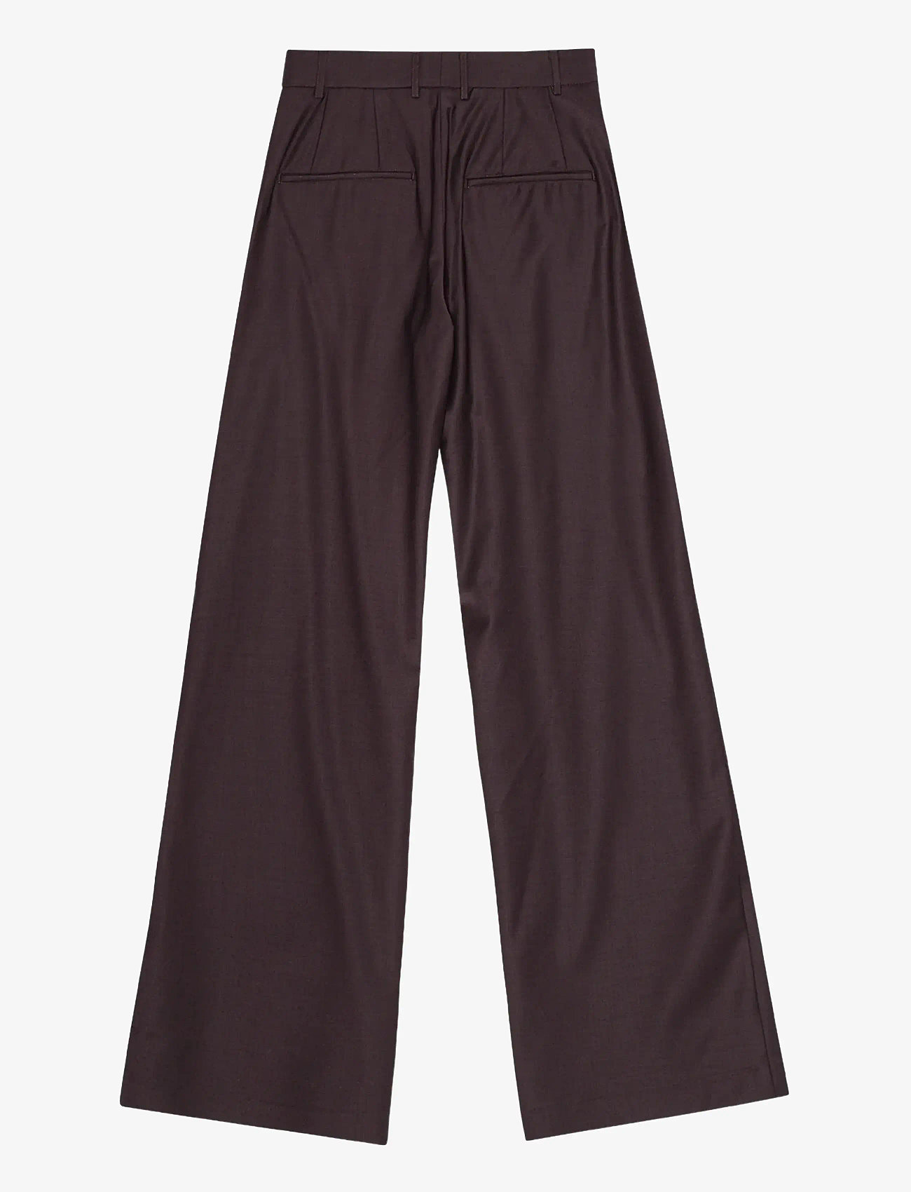 REMAIN Birger Christensen - WIDE SUITING PANTS - chocolate plum (brown) - 1