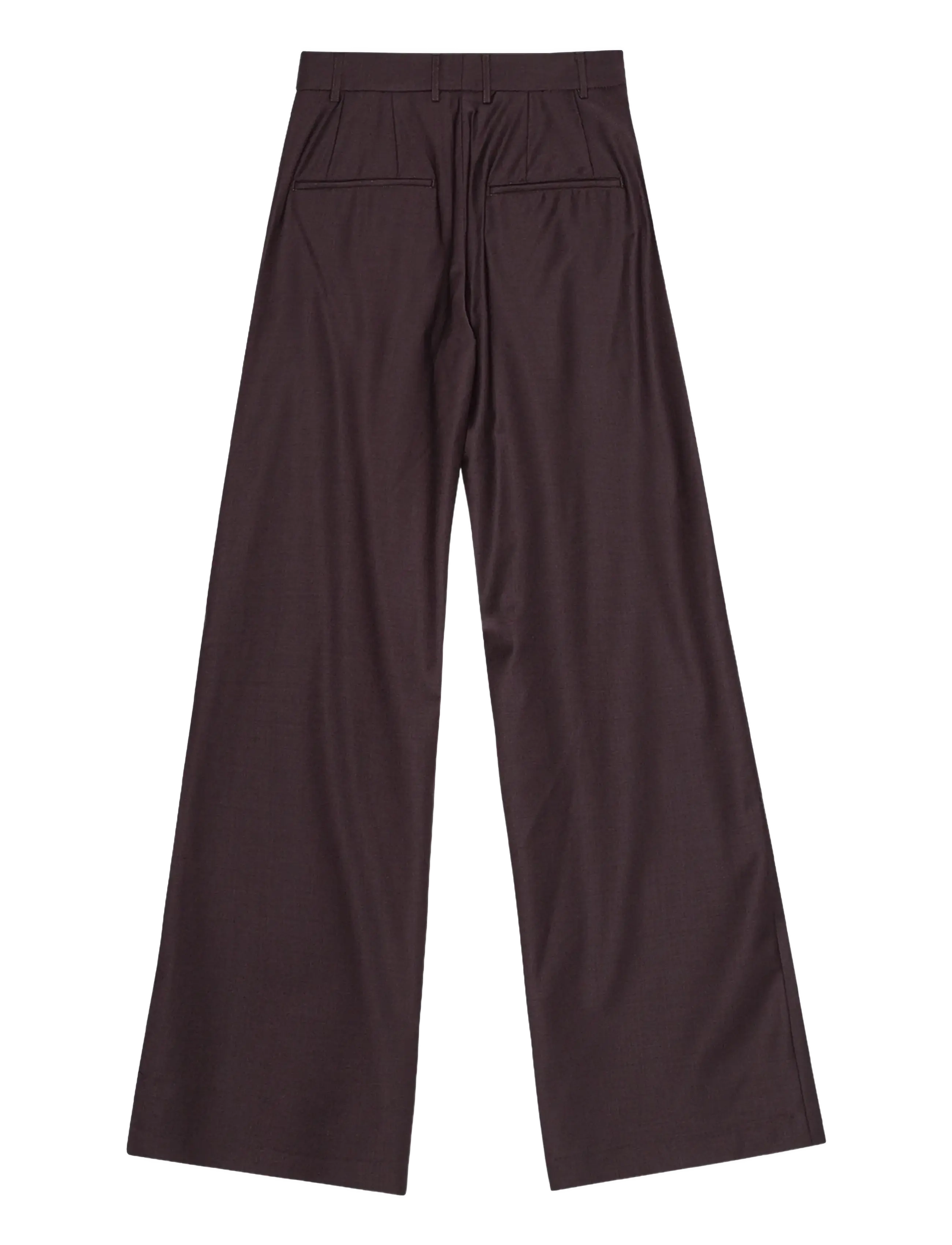 REMAIN Birger Christensen - WIDE SUITING PANTS - pidulikud püksid - chocolate plum (brown) - 1