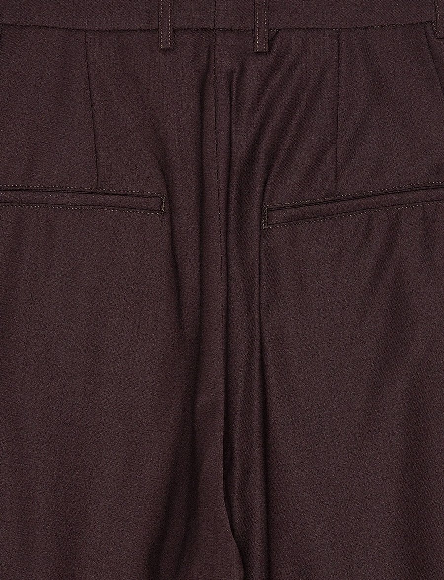 REMAIN Birger Christensen - WIDE SUITING PANTS - pidulikud püksid - chocolate plum (brown) - 2