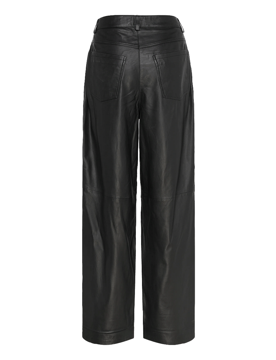 REMAIN Birger Christensen - COCOON LEATHER PANTS - lederhosen - black - 1