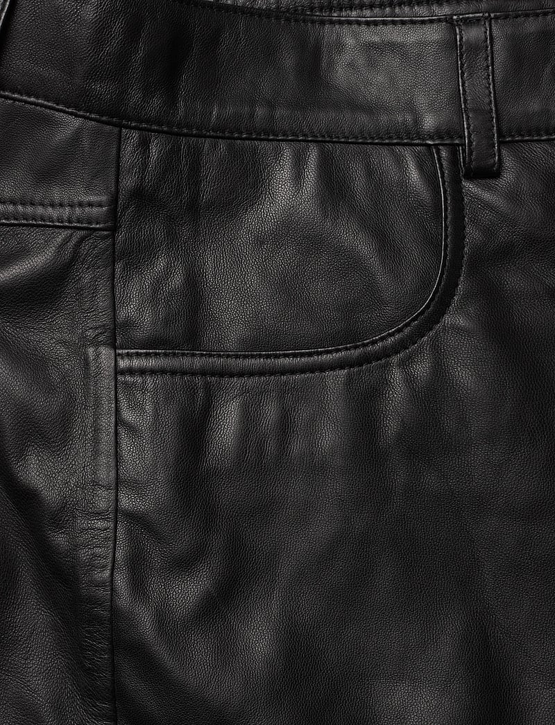 REMAIN Birger Christensen - COCOON LEATHER PANTS - nahkpüksid - black - 2