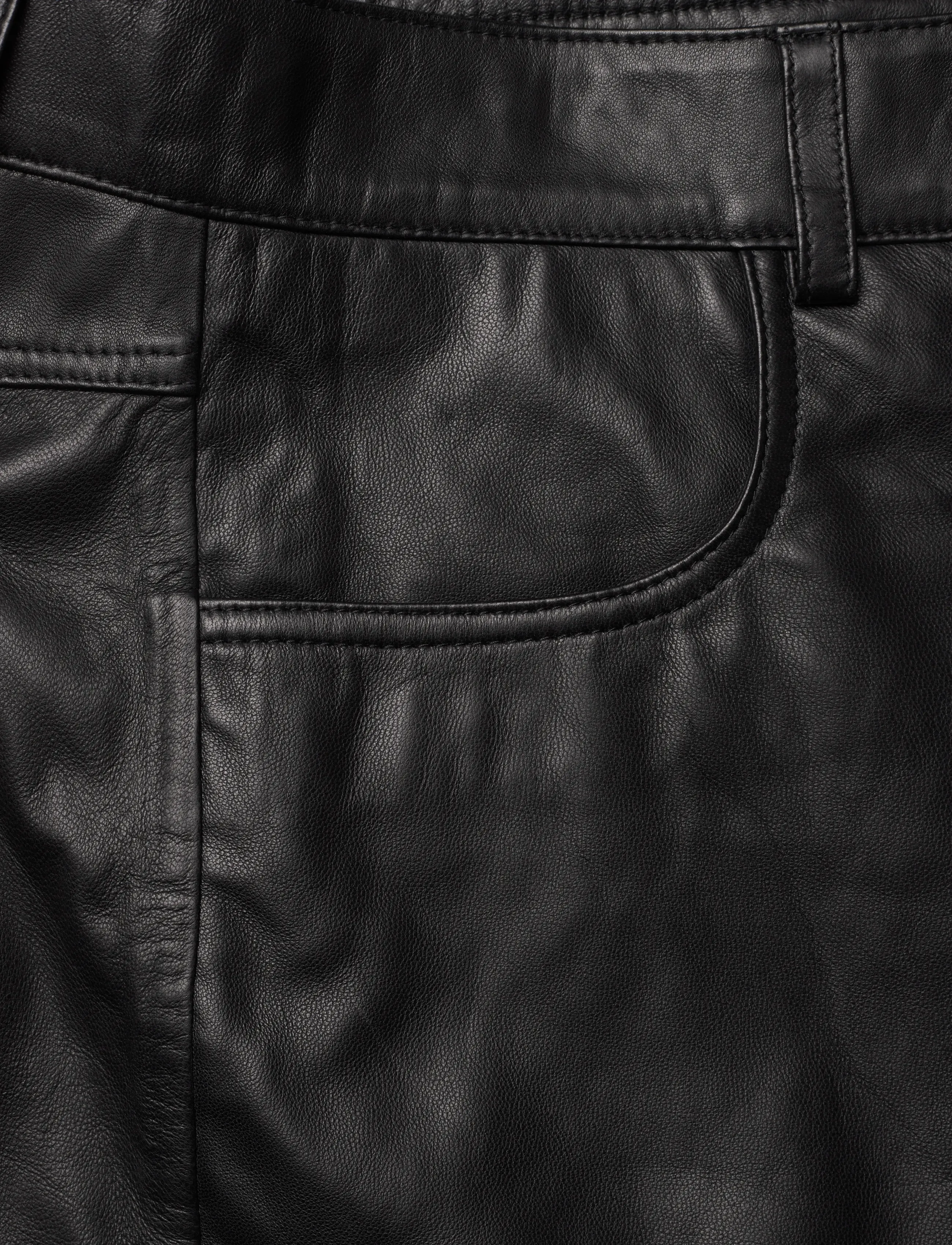 REMAIN Birger Christensen - COCOON LEATHER PANTS - black - 2