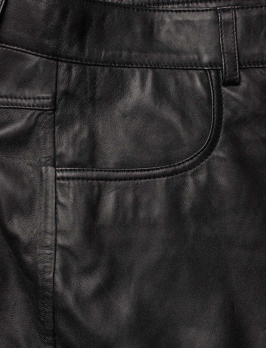 REMAIN Birger Christensen - COCOON LEATHER PANTS - lederhosen - black - 2