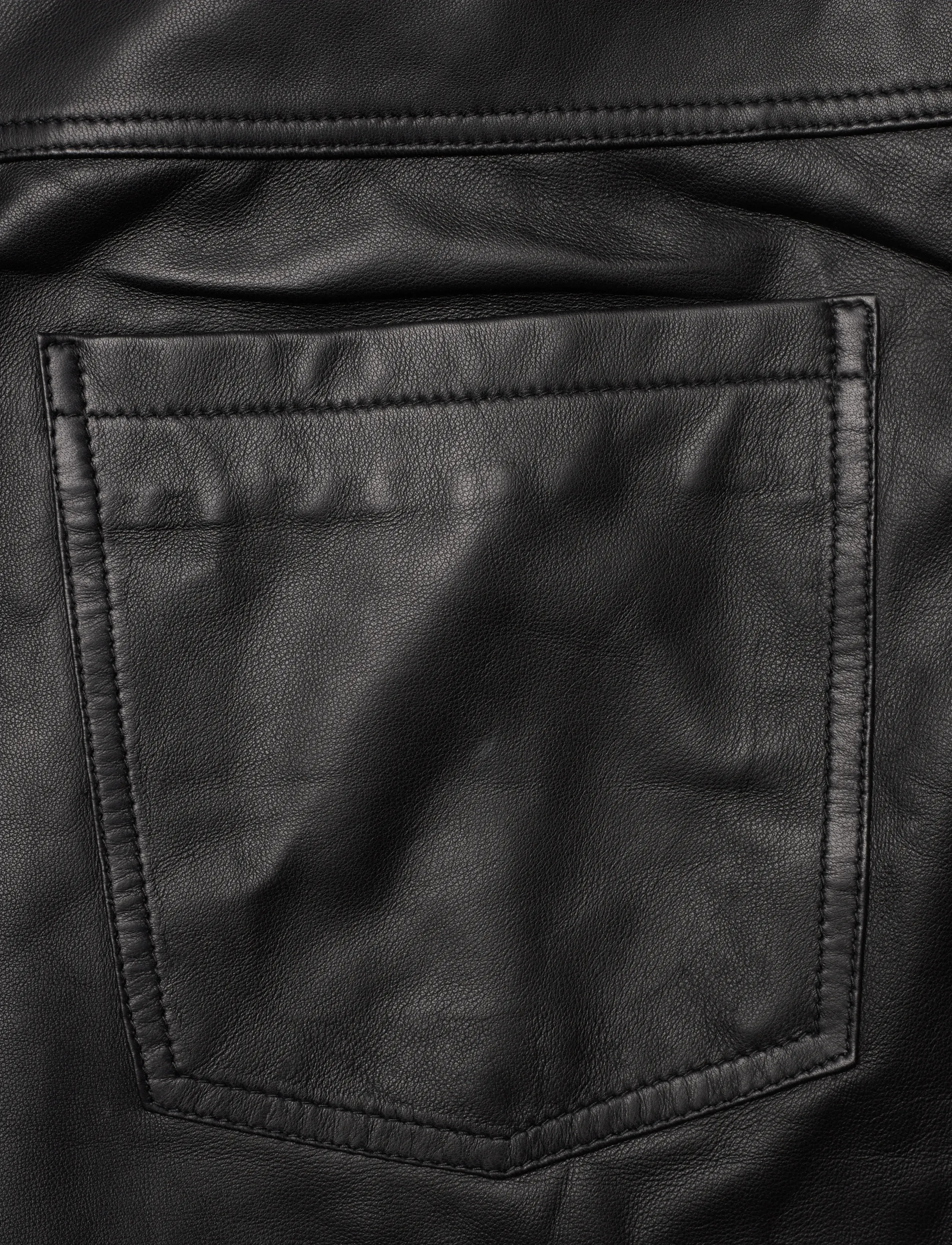 REMAIN Birger Christensen - COCOON LEATHER PANTS - black - 4