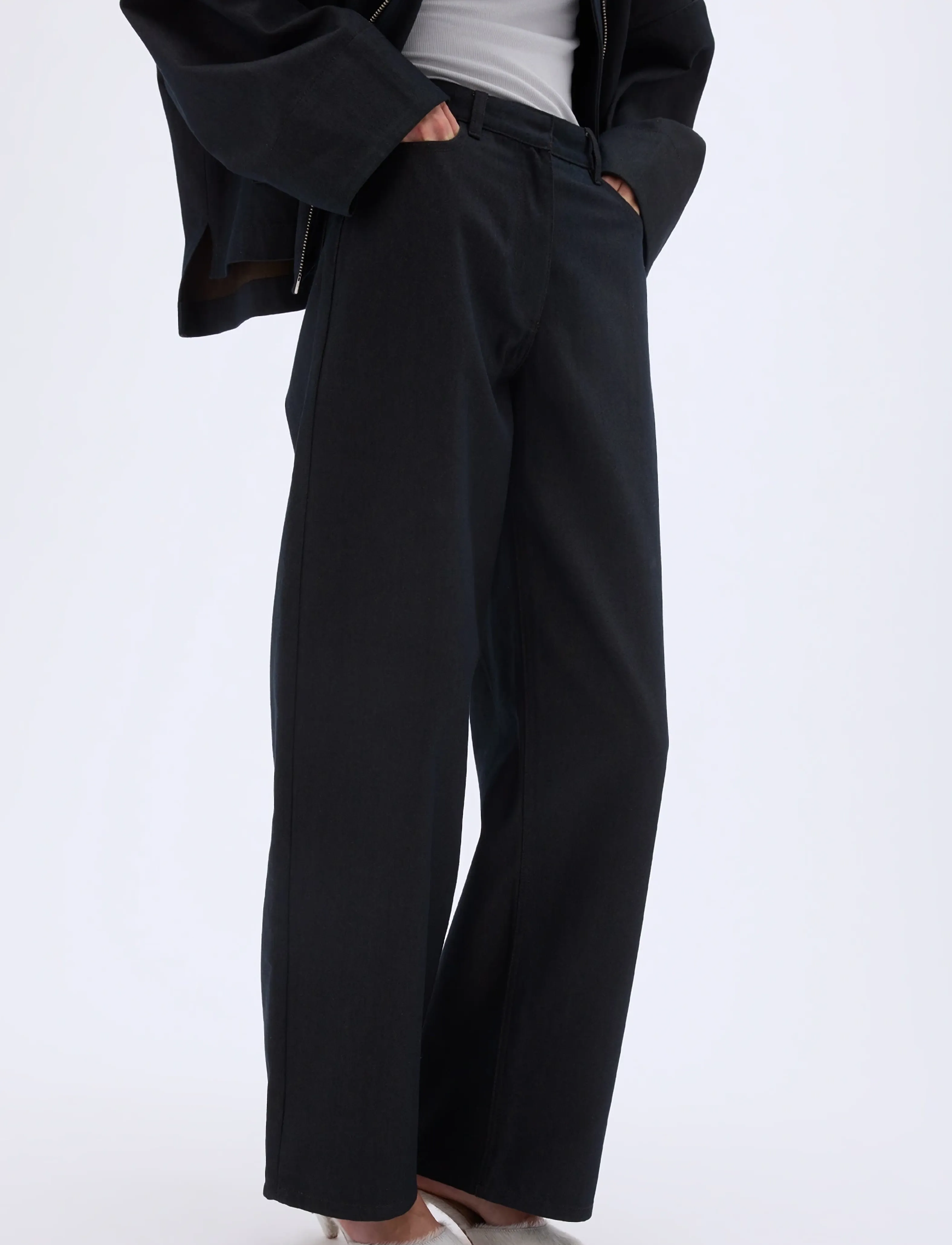 REMAIN Birger Christensen COCOON DENIM PANTS - Kollektionen - ESPRESSO / brown