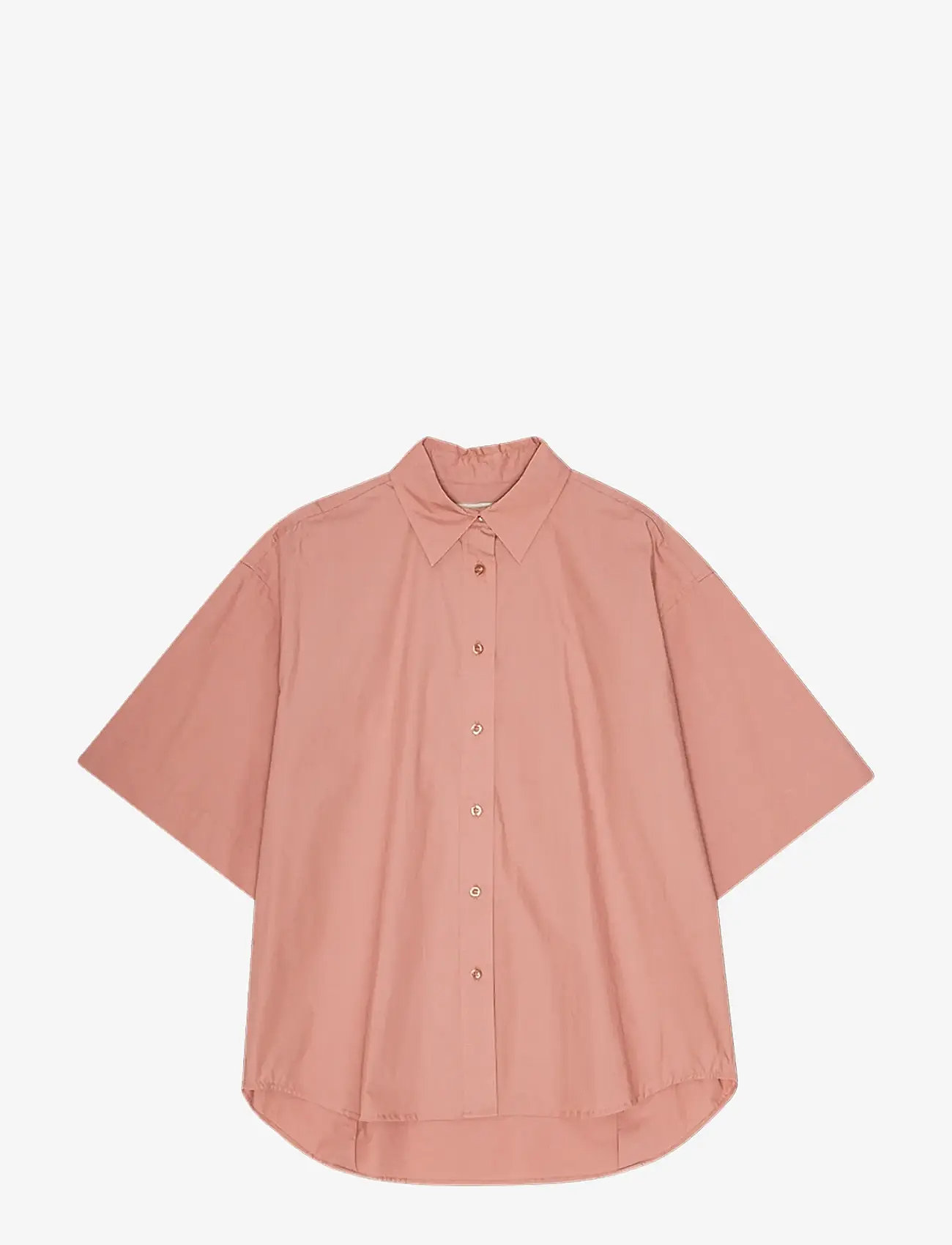 REMAIN Birger Christensen - OVERSIZED SHORT SLEEVE SHIRT - ash rose - 1