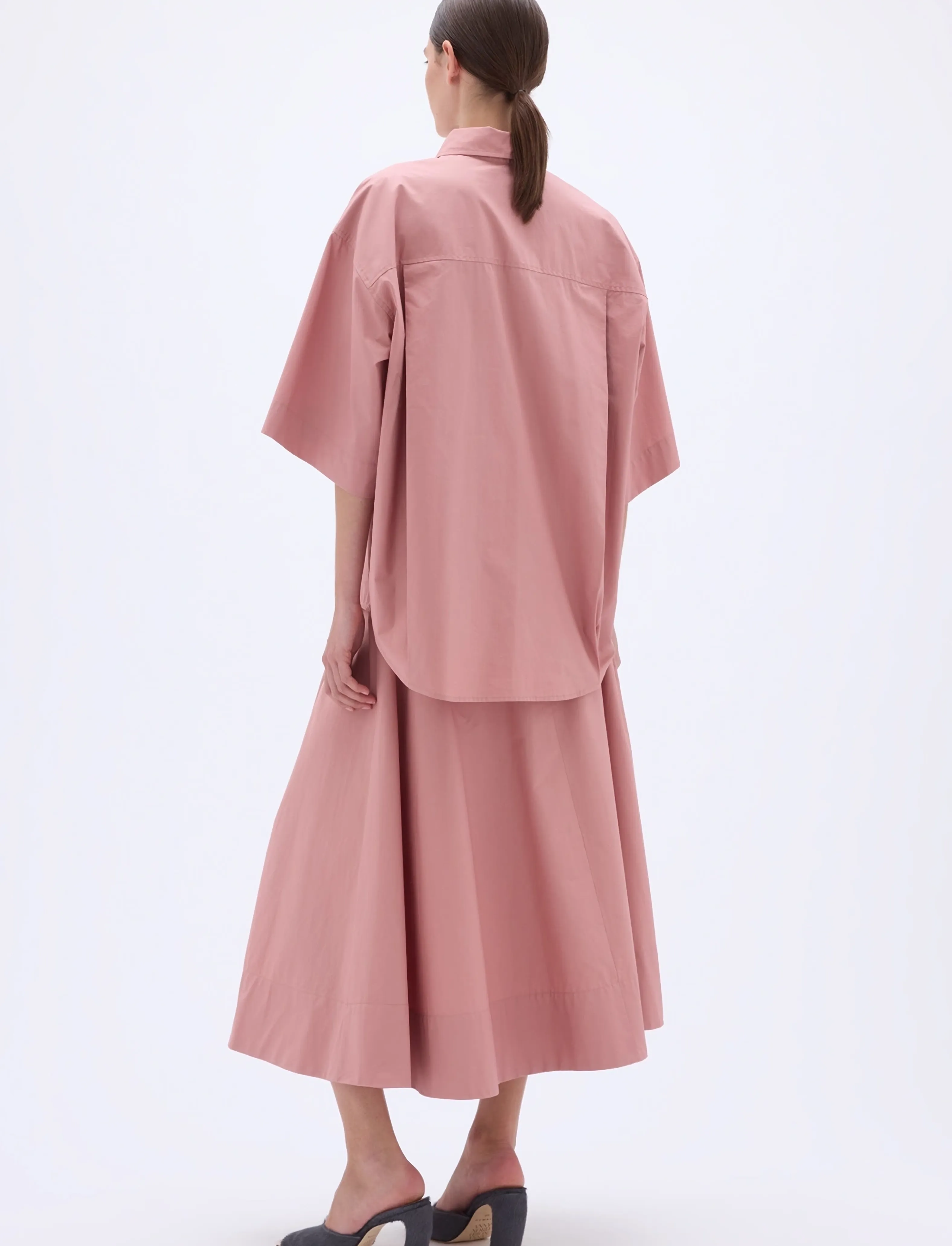 REMAIN Birger Christensen - OVERSIZED SHORT SLEEVE SHIRT - ash rose - 3