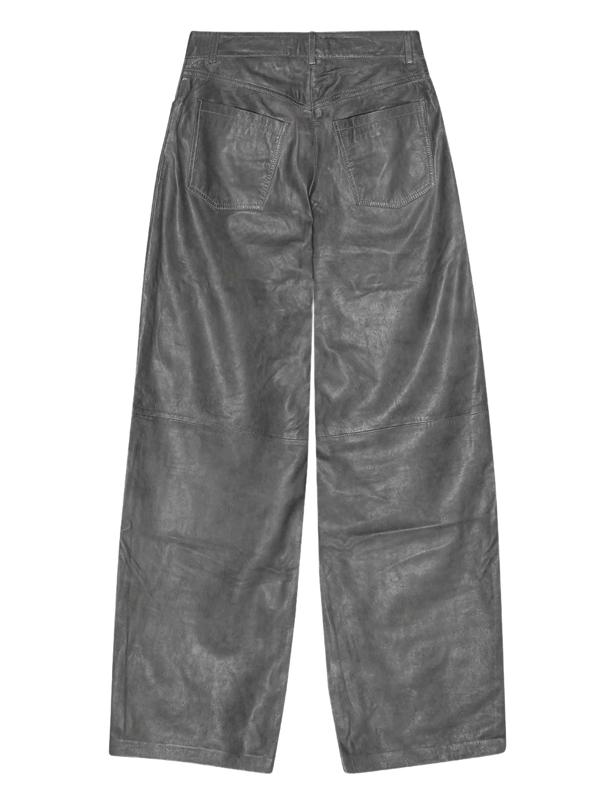 REMAIN Birger Christensen - COCOON LEATHER PANTS - festmode zu outlet-preisen - gargoyle - 2