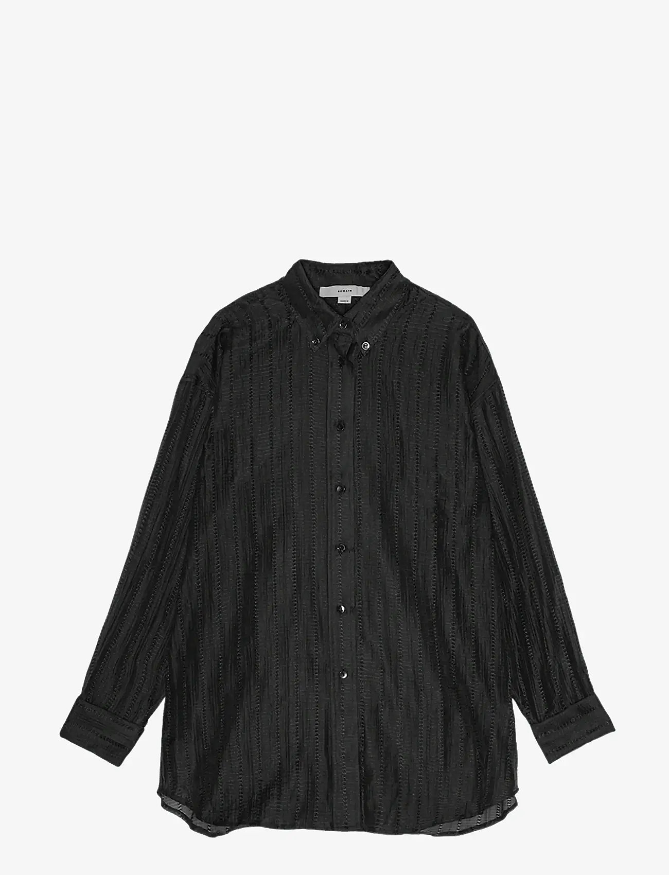 REMAIN Birger Christensen - OVERSIZED SHIRT - pitkähihaiset kauluspaidat - black - 1