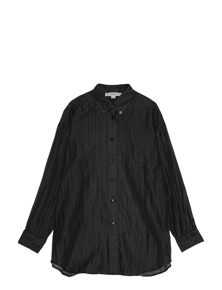 REMAIN Birger Christensen - OVERSIZED SHIRT - long-sleeved shirts - black - 1