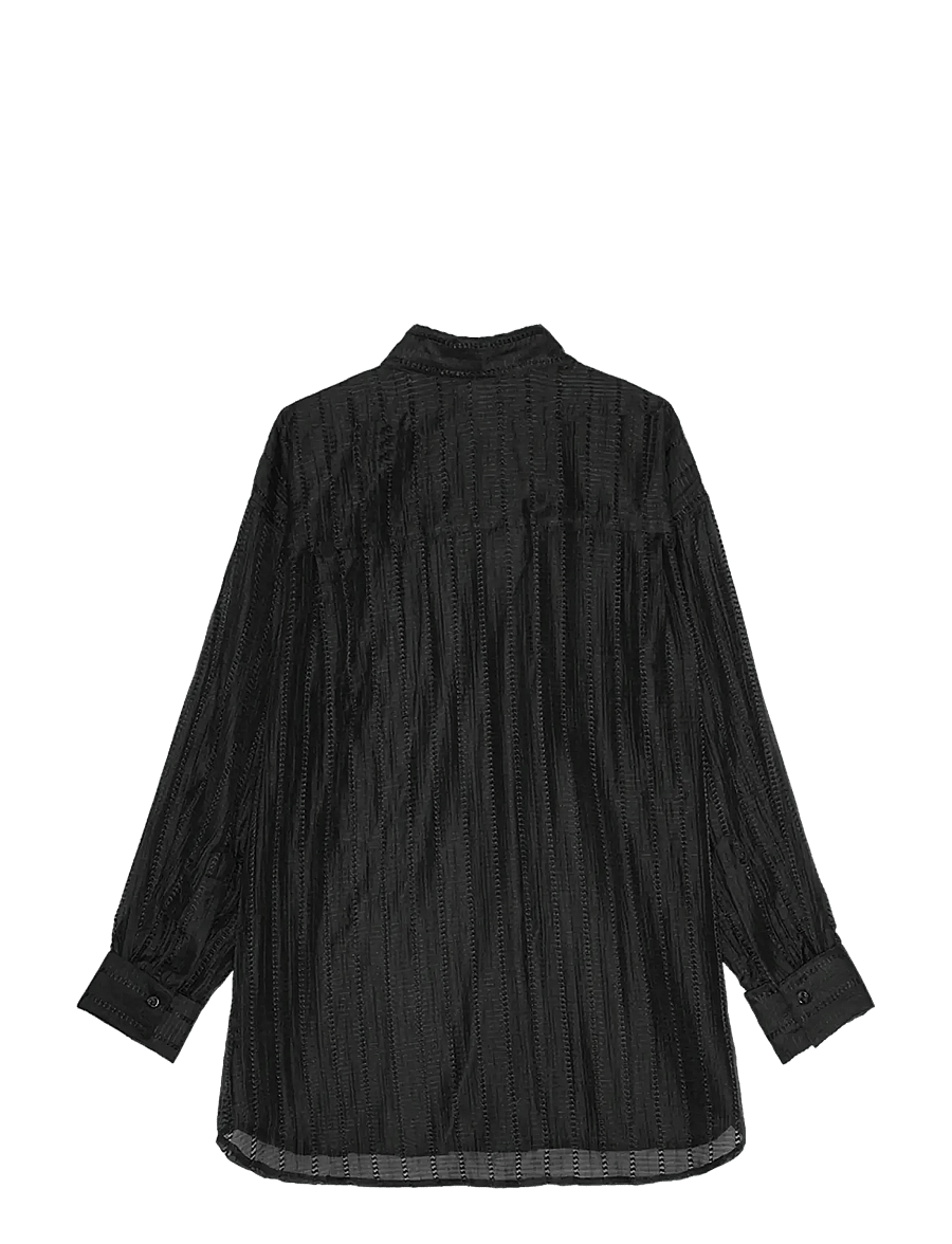 REMAIN Birger Christensen - OVERSIZED SHIRT - long-sleeved shirts - black - 2