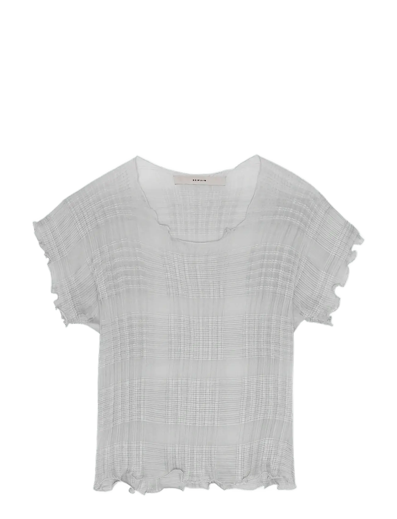 REMAIN Birger Christensen PLEATED CHIFFON TOP - Kollektionen - ANTARCTICA / grey
