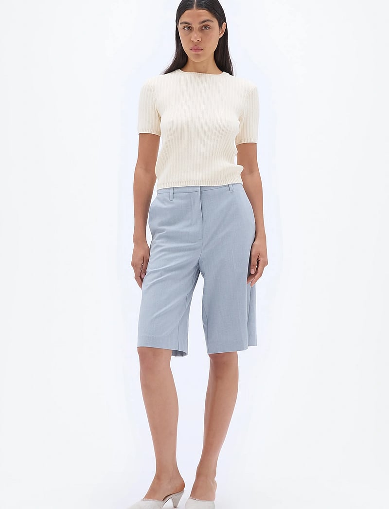 REMAIN Birger Christensen - SUITING BERMUDA SHORTS - chino-shorts - dusty blue - 0