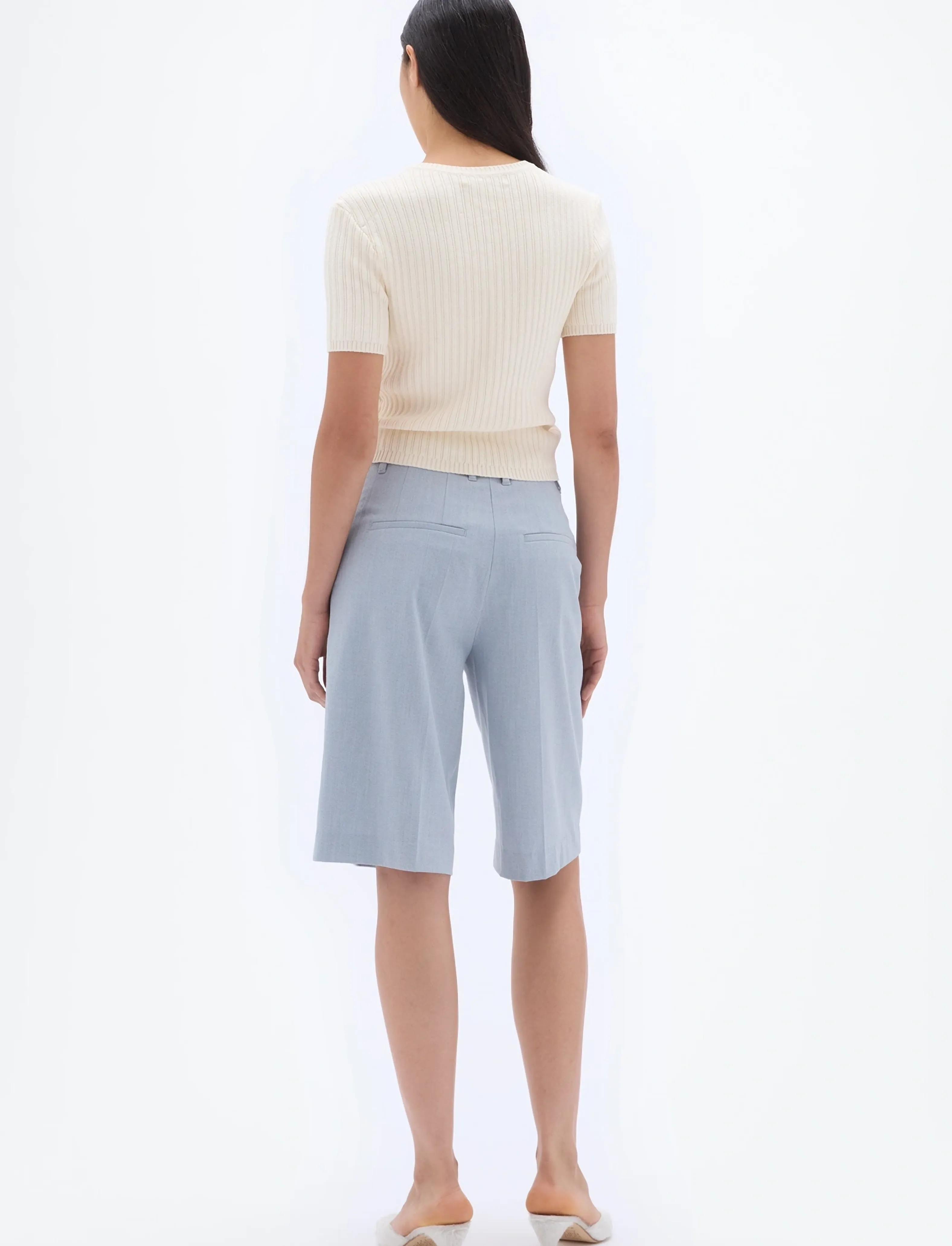 REMAIN Birger Christensen - SUITING BERMUDA SHORTS - dusty blue - 3