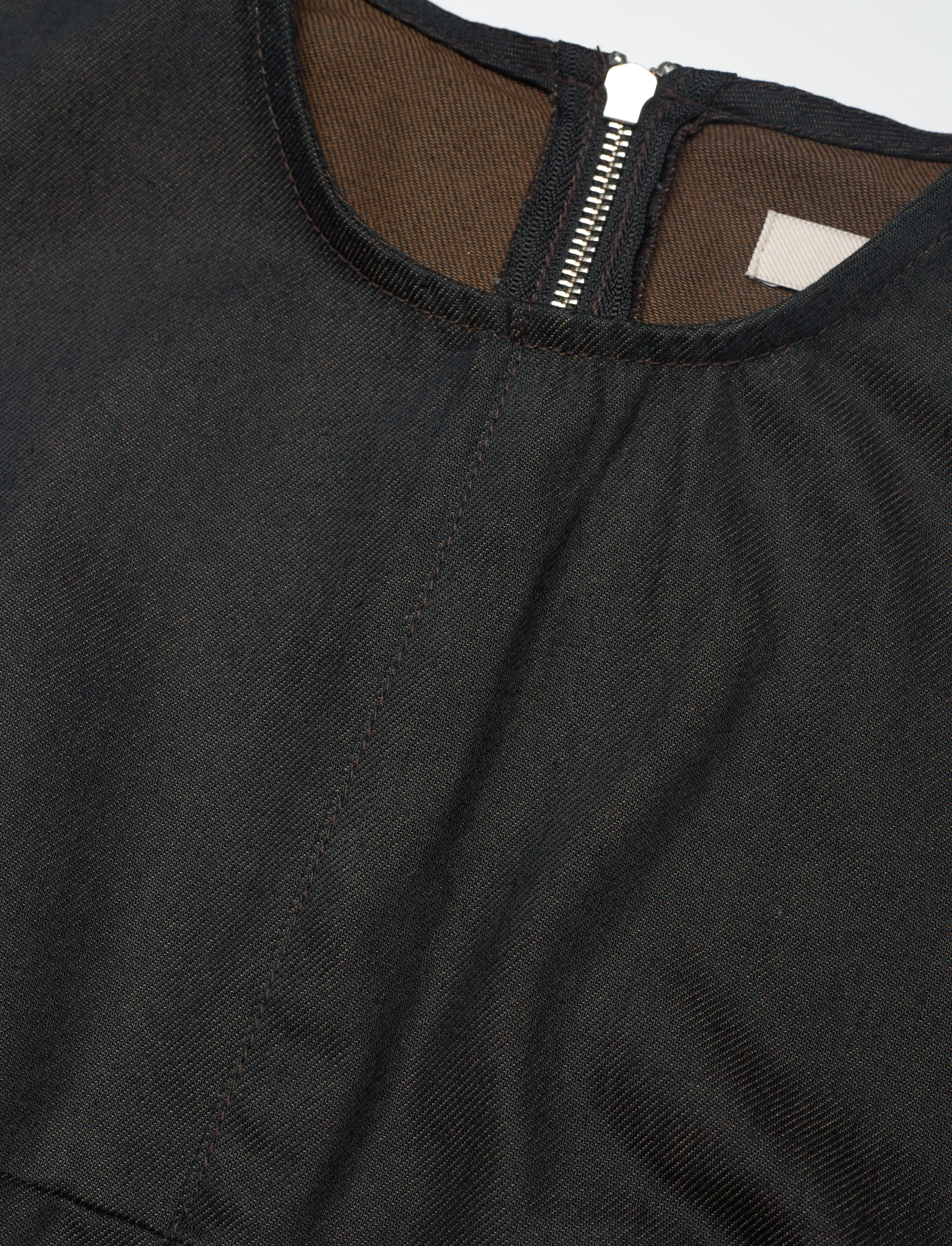 REMAIN Birger Christensen - PEPLUM DENIM TOP - espresso - 5