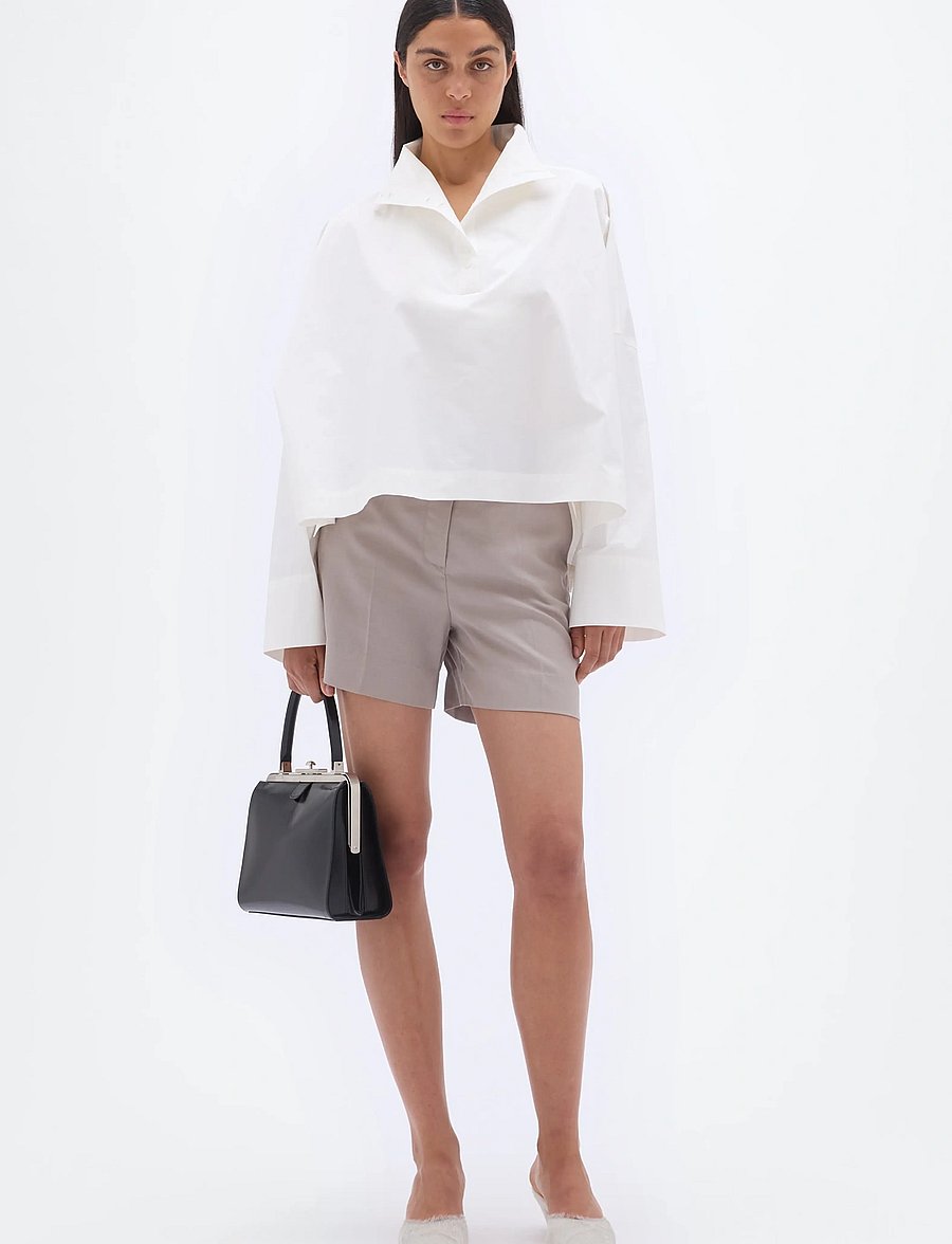REMAIN Birger Christensen - SUITING BERMUDA SHORTS - moon rock - 0