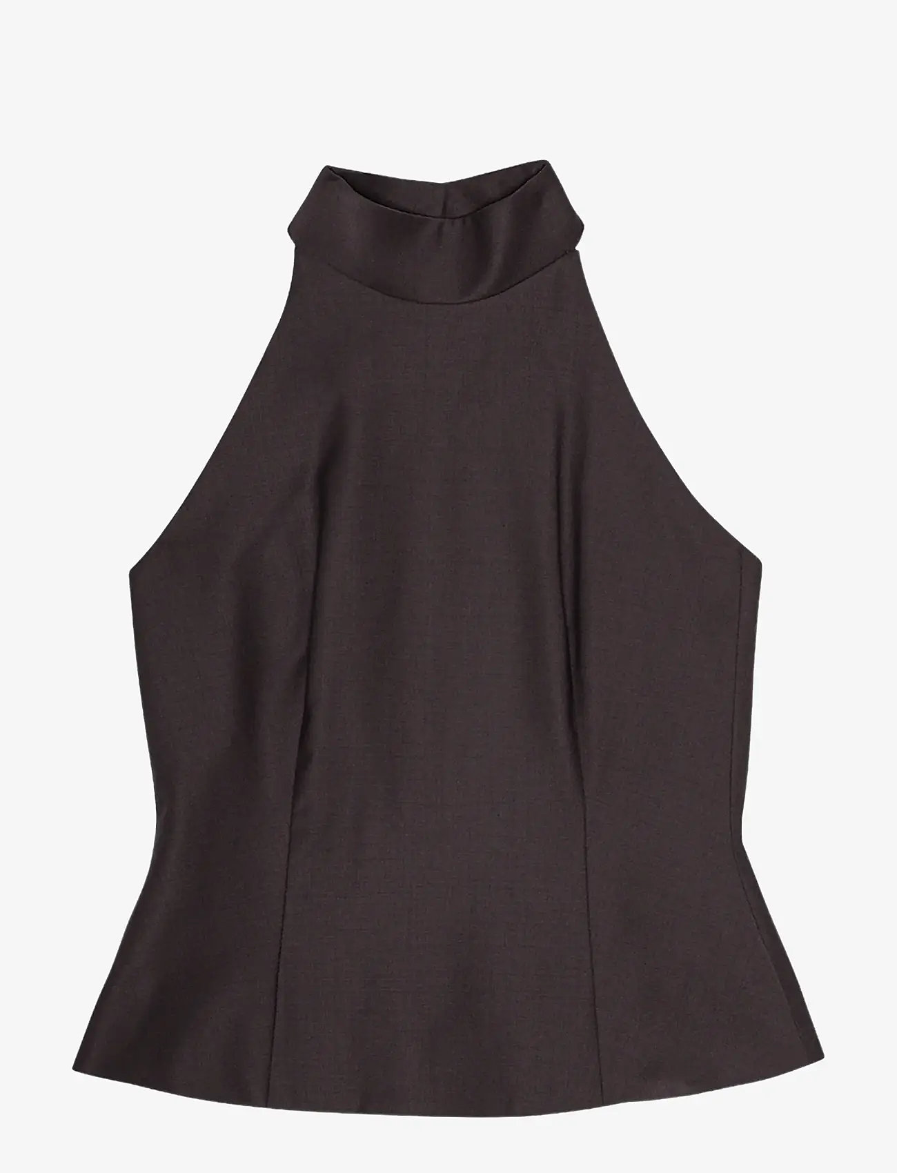REMAIN Birger Christensen - HALTER NECK TOP - særlige begivenheder - chocolate plum (brown) - 1