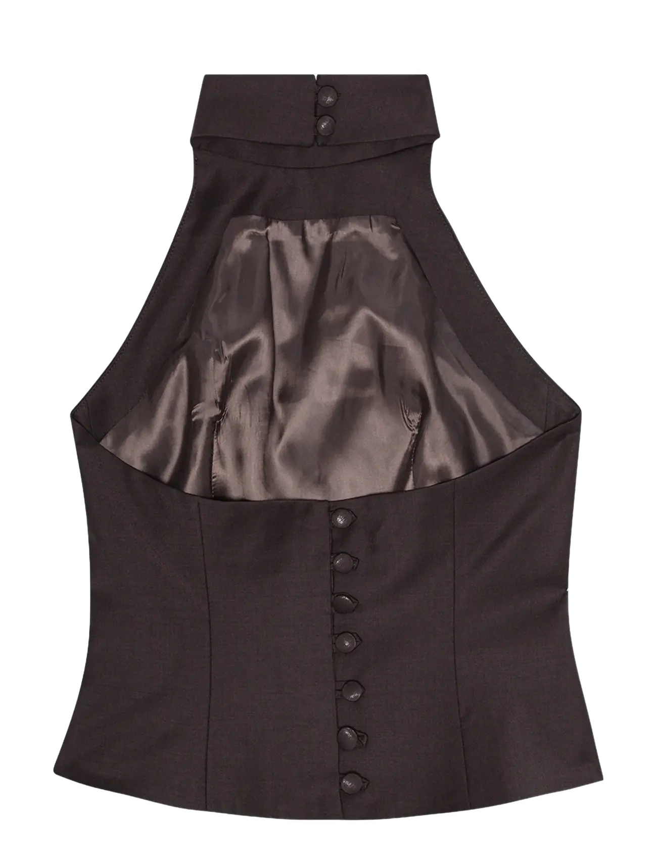 REMAIN Birger Christensen - HALTER NECK TOP - chocolate plum (brown) - 2