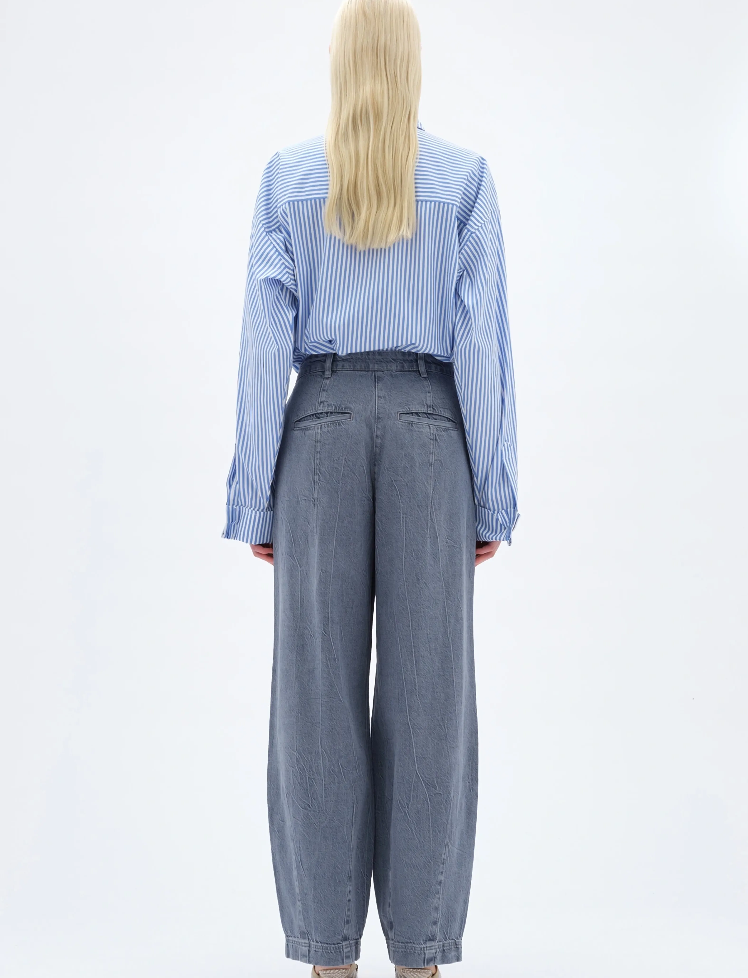 REMAIN Birger Christensen - COCOON DENIM PANTS - dusty blue - 3