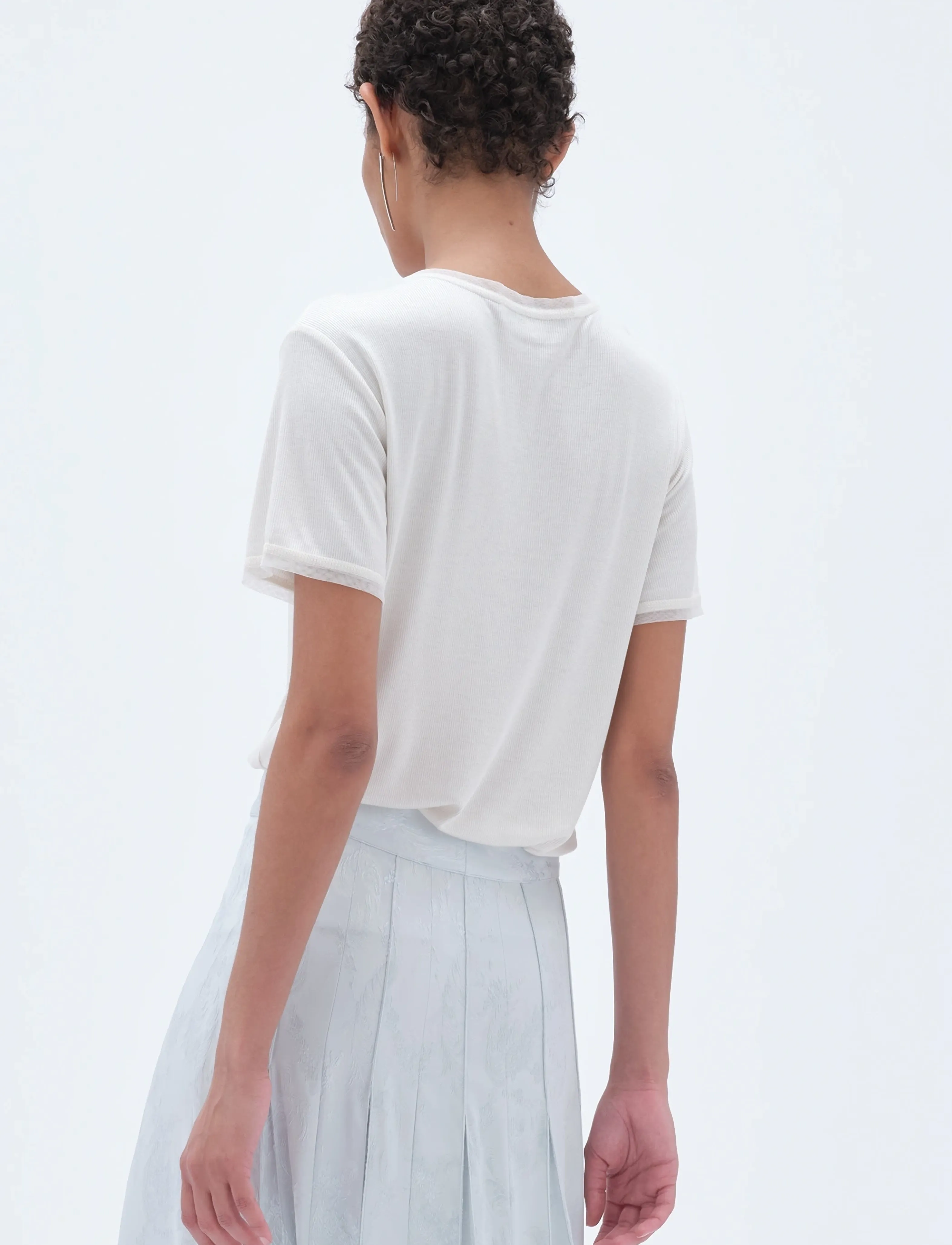 REMAIN Birger Christensen - JERSEY TSHIRT - cloud dancer - 3