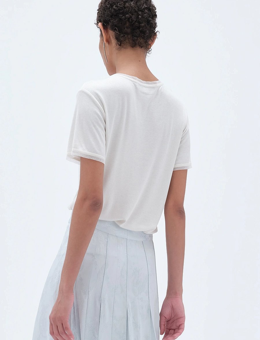 REMAIN Birger Christensen - JERSEY TSHIRT - cloud dancer - 3