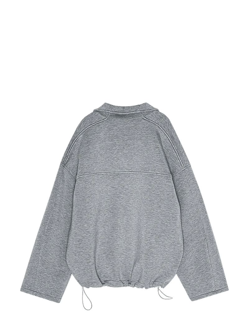 REMAIN Birger Christensen - SOFT ZIPPED JACKET - mid layer jackets - grey melange - 2