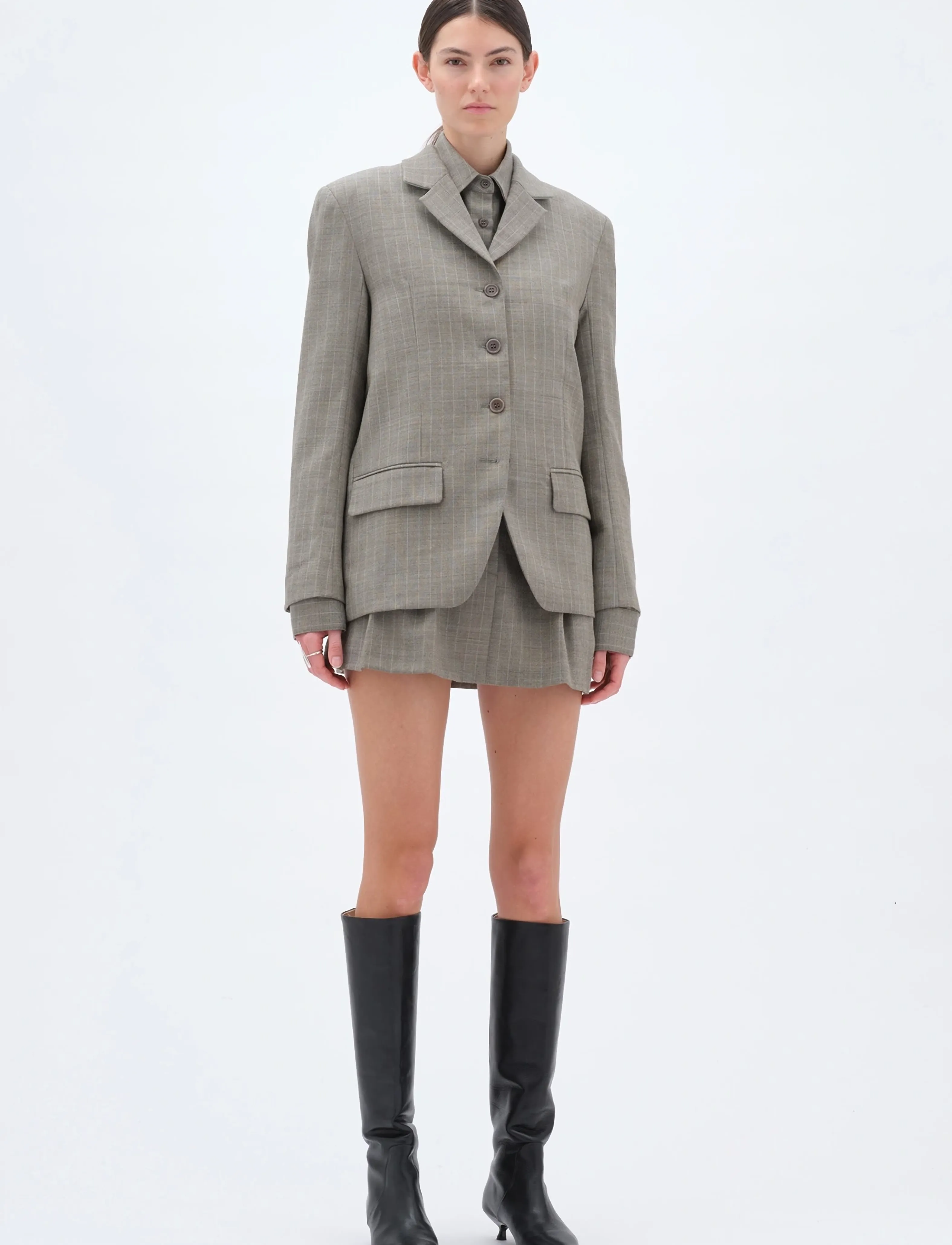 REMAIN Birger Christensen Boxy Oversized Blazer, 36, Grau - Frauen