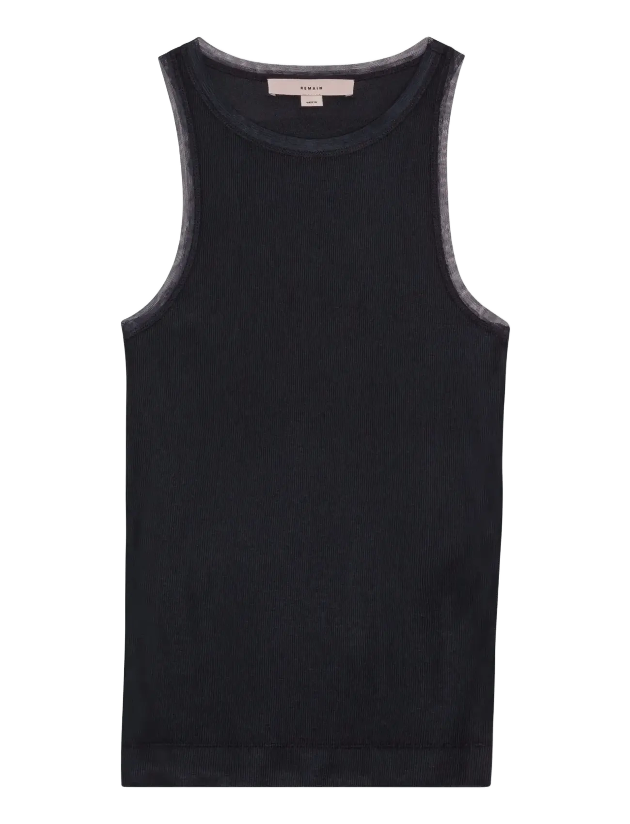 REMAIN Birger Christensen JERSEY TANK TOP - REMAIN Birger Christensen - ANTHRACITE / black