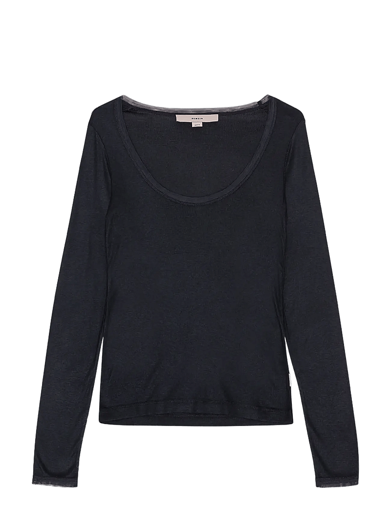 REMAIN Birger Christensen - LONG SLEEVE JERSEY TOP - langærmede toppe - anthracite - 1