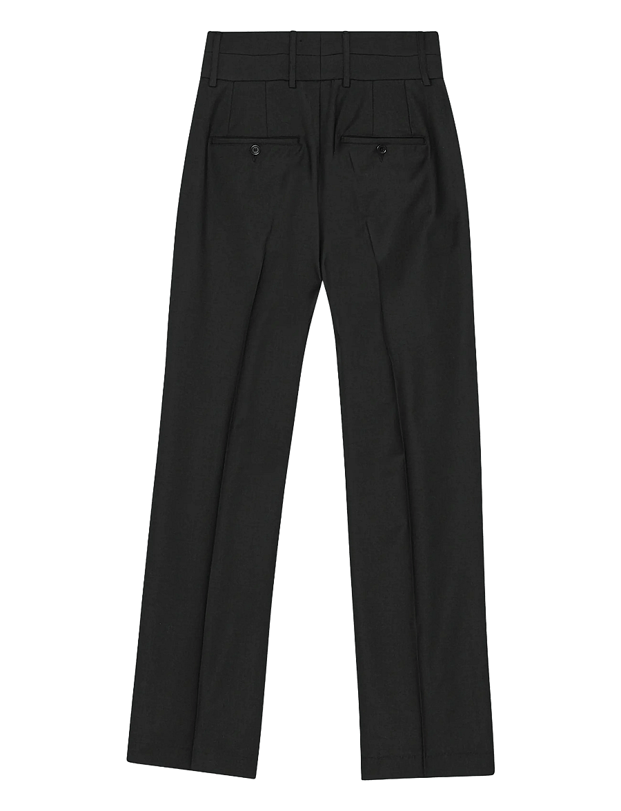 REMAIN Birger Christensen - DOUBLE WAISTBAND PANTS - black - 2