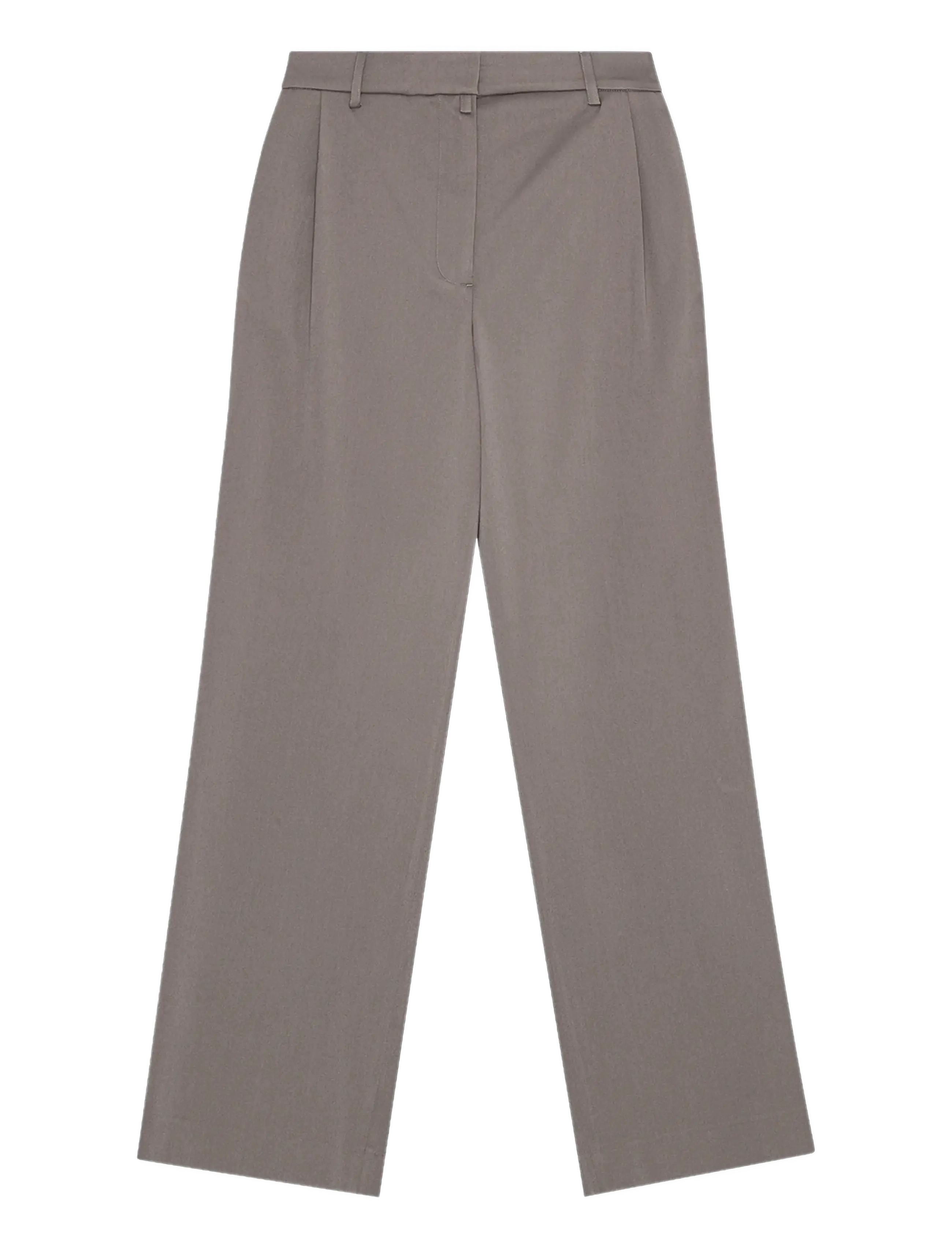 REMAIN Birger Christensen Wide Pants With Pleats, 38, Trousers, Grau - Straight Leg, Frauen