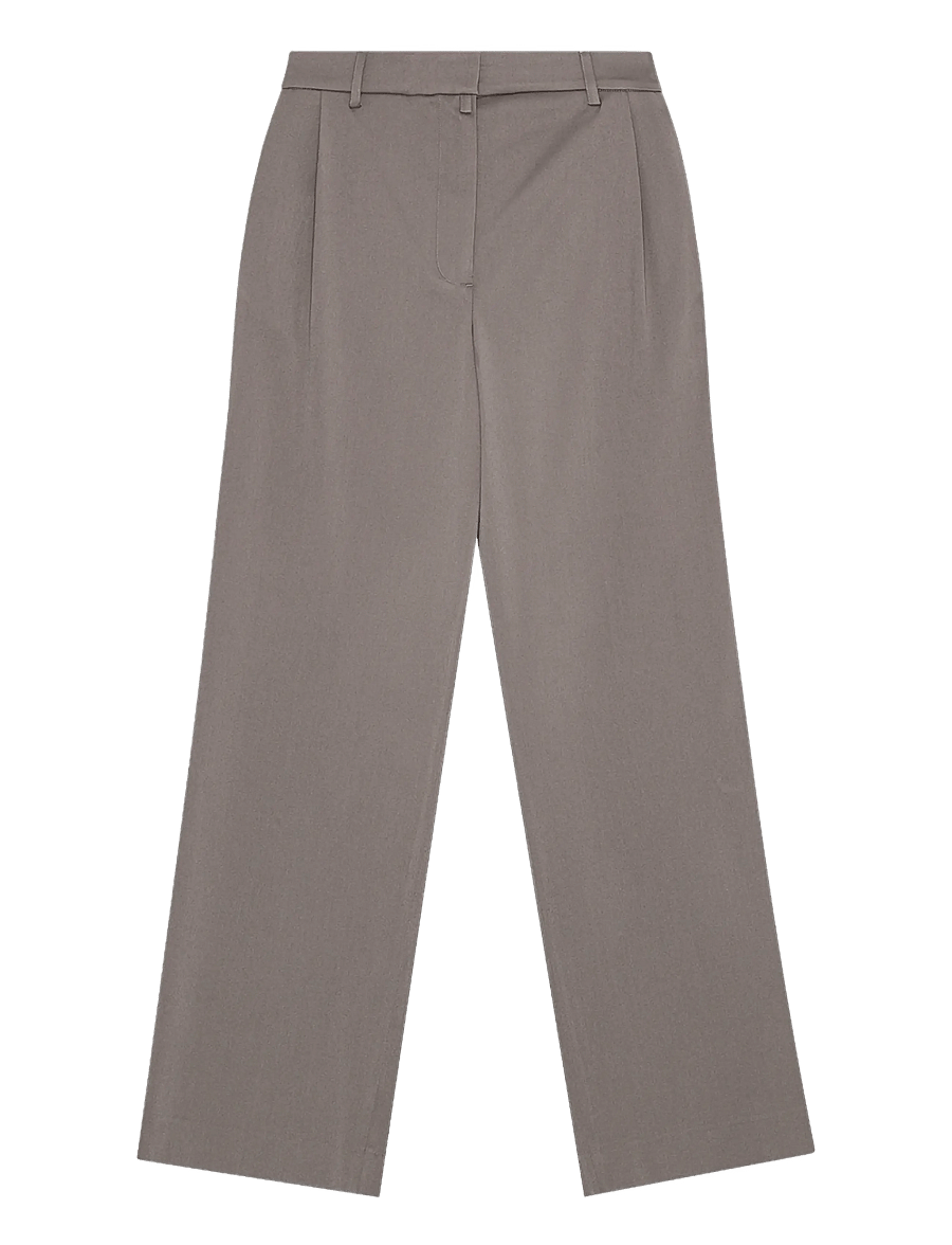 REMAIN Birger Christensen - WIDE PANTS WITH PLEATS - wide leg trousers - storm front - 0